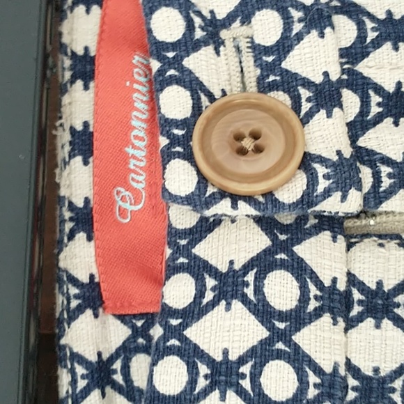 Anthropologie Cartonnier patterned chino pants Trouser Size 6 - Picture 3 of 8